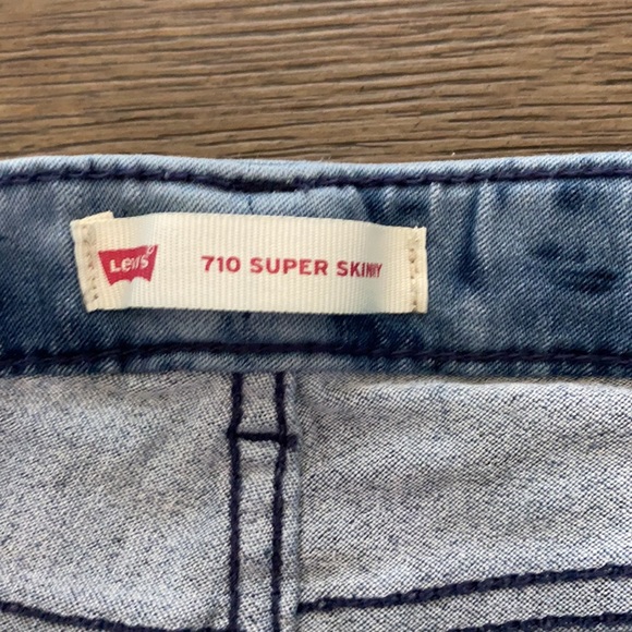 Pair of Levi 710 super skinny tye dye jeans girls - Picture 4 of 8